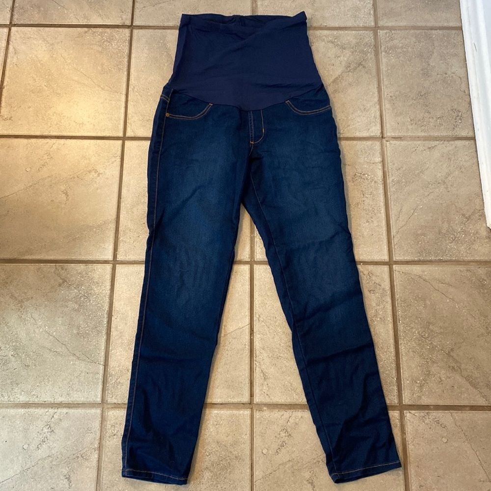 James Jeans Women’s Maternity 28 Denim Jeans Dark Wash High Rise Elastic Band